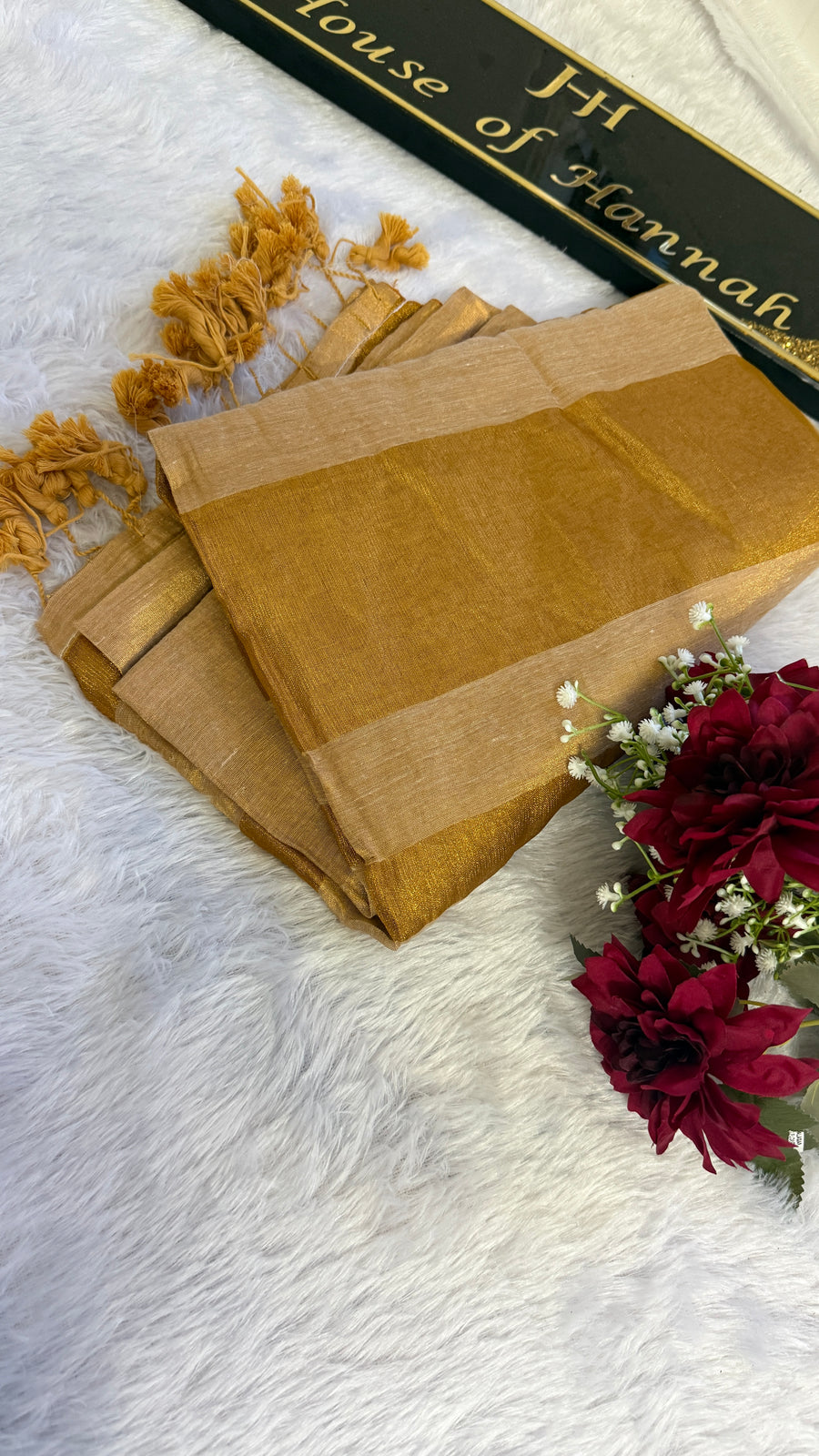 Onam Kasavu Saree — Antique Gold Tissue
