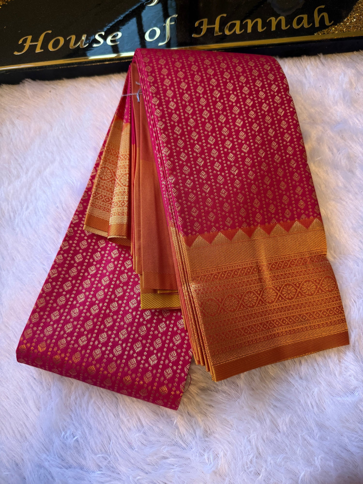 Kanchi Silk Saree — Magenta Zari
