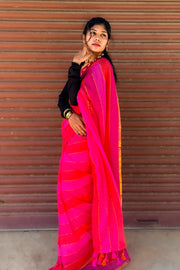 Playful tassels on the saree pallu