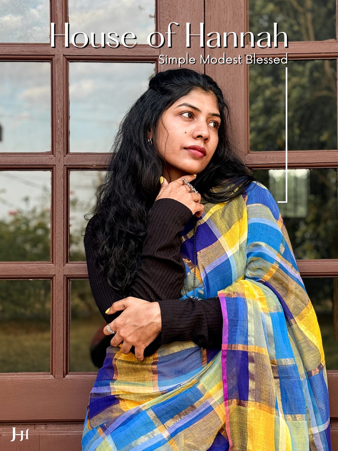 Charcoal Sacred Drapes cotton saree